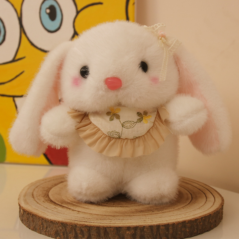 Red de Internet linda bufanda linda conejito colgante peluche muñeca mochila escolar colgante llavero muñeca muñeca