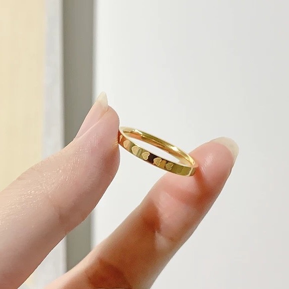 Shajin anello in oro anello da donna moda raffinata amore cnc anello placcato oro live_voghion.com