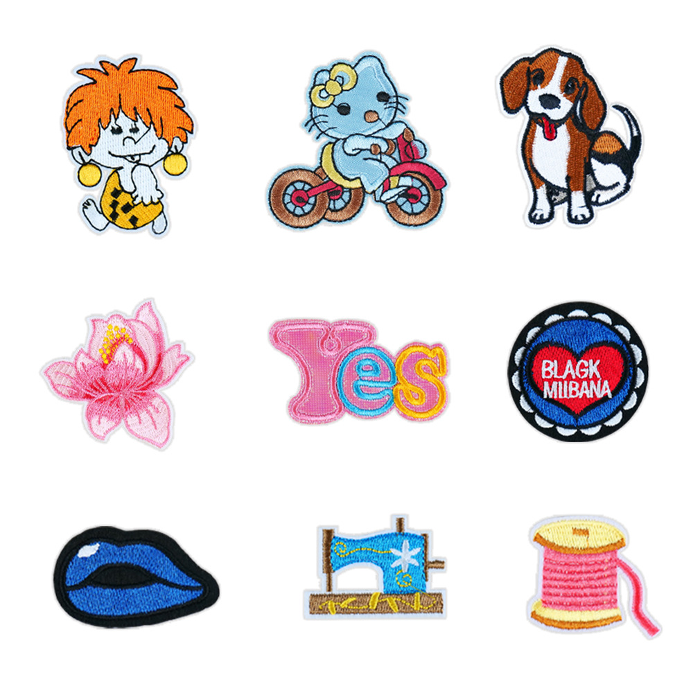 厂家现货卡通创意补丁贴绣花刺绣布贴 包包鞋服装饰贴