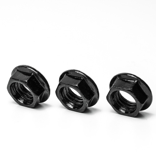Black flange nut thickened carbon steel padded anti-slip hexagonal flange nut cap M3|M4|M5|M6|M8