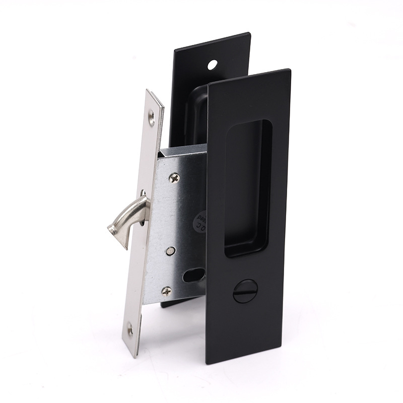 Cerradura de puerta deslizante incrustada mayorista de acero inoxidable gancho invisible cerradura de puerta deslizante cocina cerradura de puerta deslizante baño