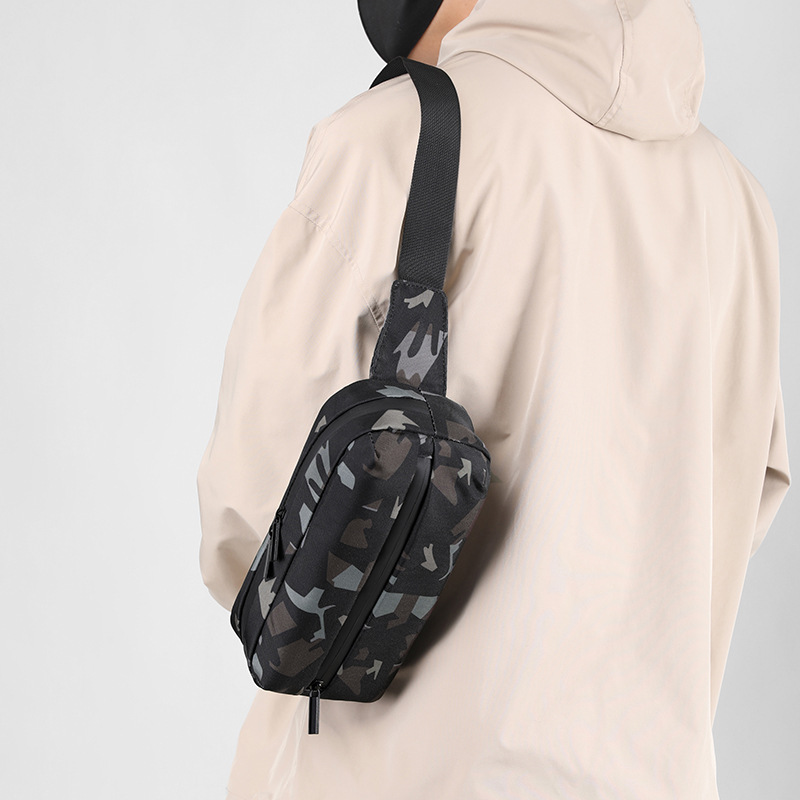 Bolso de pecho para hombre, bandolera, bolso para teléfono para caminar, bolso para monedas y llaves de gran capacidad, ligero y de gran capacidad