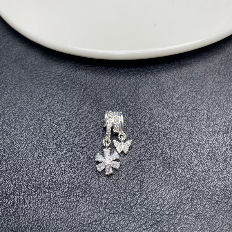 小さな花蝶ドロップ手作り diy14k クリスタルブレスレットブレスレットオリジナルジュエリーアクセサリーダイヤモンド高色保持|undefined