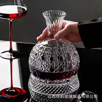 Набор для вина: хрустальный круглый декантер 1,5 л с бокалами Burgundy и вращающимся аэратором