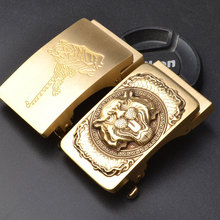 黄铜皮带扣 纯黄铜自动扣皮带头卡槽裤带头腰带扣头皮具配件3.5cm