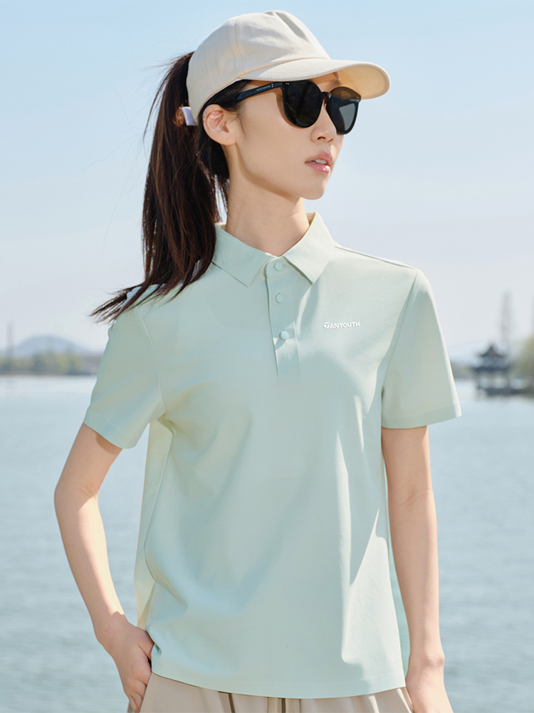 Men's silk quick dry polo for work