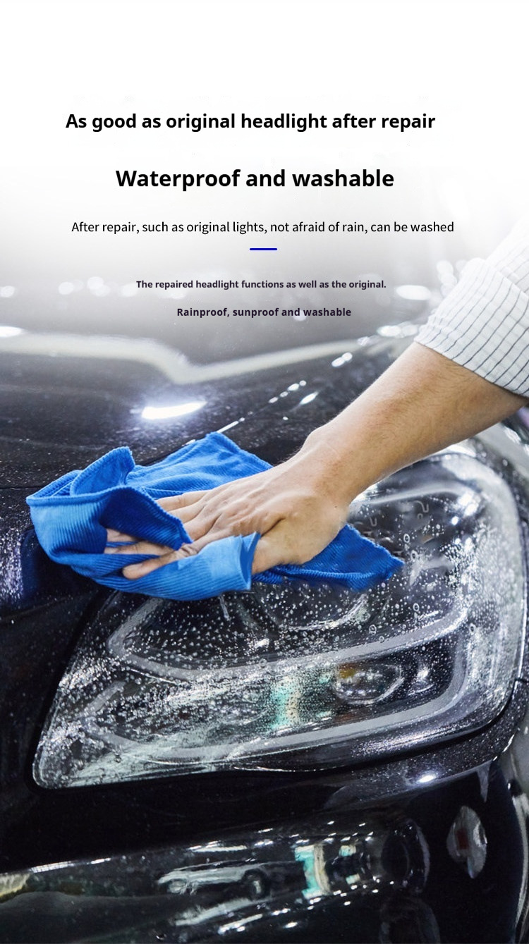 Cross-Border Special Supply Car Headlight Refurbishment Repair Fluid Tool Kit for Cleaning Scratches and Yellowing on Car Lights, Quick Brightening Coating