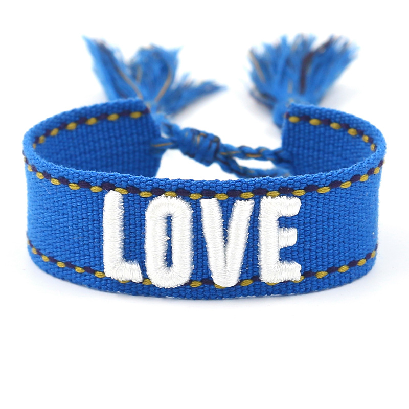 Bohemian Letter Polyester Embroidery Unisex Bracelets 1 Piece display picture 1