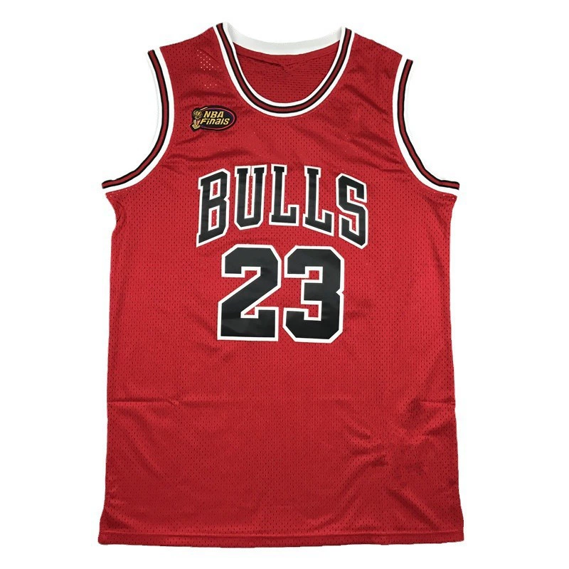 Вышитые Bulls 98 Финал 23 Джордан баскетбольная форма BULLS NBAFINALS баскетбольная майка