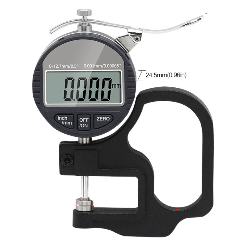 0-12,7 мм цифровой толщиномер, подходящий для бумажной пленки, тканевой ленты