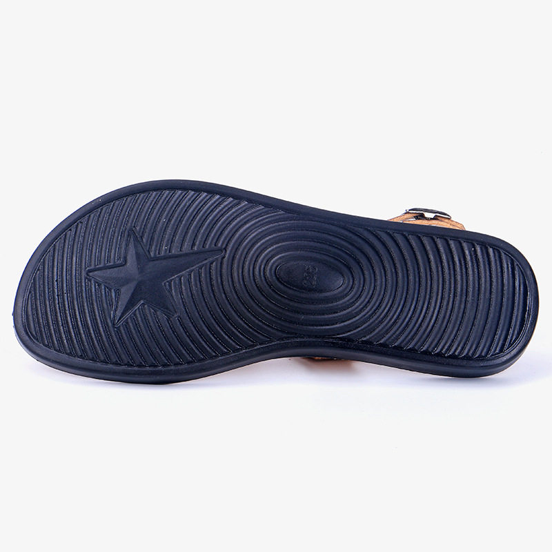 Dép sandal nữ quai ngang đế bệt chất liệu da PU thoáng khí chống trơn trượt — Màu Sâm panh, Màu đỏ rượu, Nâu Đen