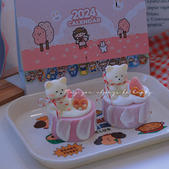 生日禮物小熊香薰蠟燭可愛送男女朋友小眾高級感跨境批發擺件氛圍