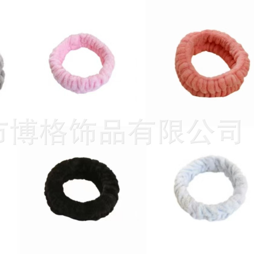 [Suministro especial transfronterizo] Correa para el cabello con cordón de franela europea y americana Correa para el cabello semiacabado de muñeca de felpa de color sólido monocromo