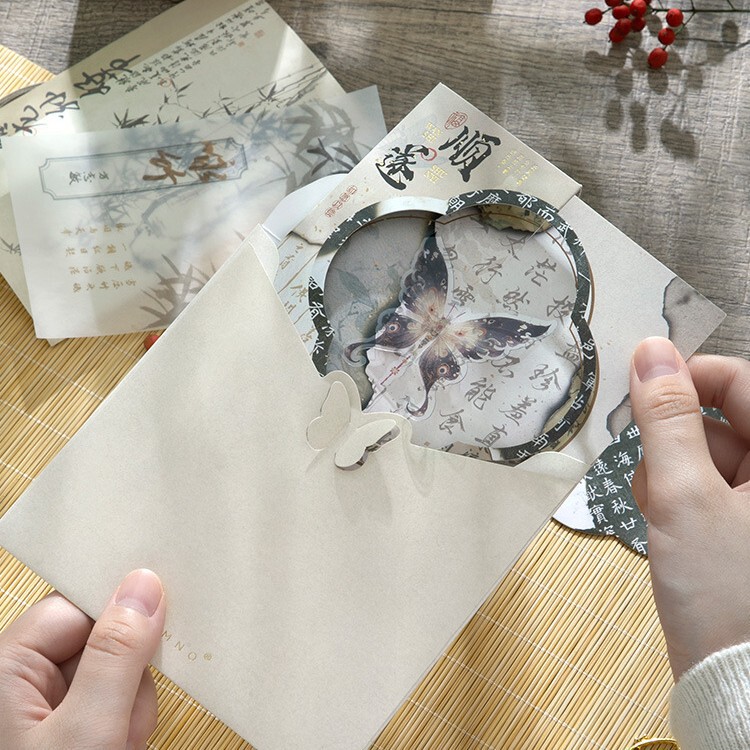 蝴蝶转转贺卡中国风镂空生日卡片diy送老师教师节祝福立体贺卡|undefined