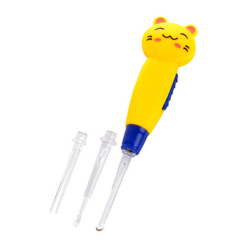 Infant cartoon luminous ear spoon children's ear picking tool ear picking baby ear picking spoon with light cleaning artifact