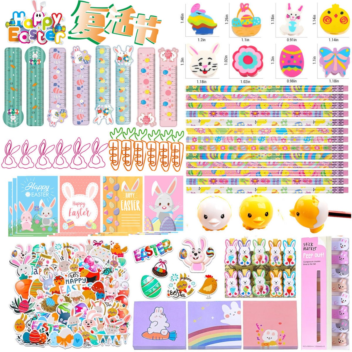 Nuevo producto Huevo de Pascua Impresión Pintado Cáscara de Gata Huevo abierto de plástico Regalo de fiesta Juego de juguetes