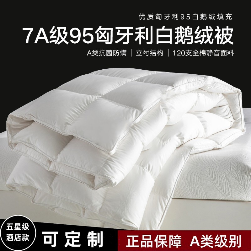 Hungarian 95 White Goose down Quilt Core Hotel B&B Warm Thickeneded Winter Quilt Spring & Fall Quilt White Duck down Quilt