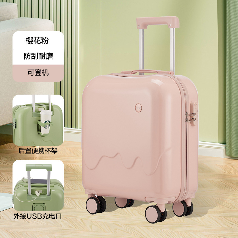 行李箱18寸小型可登机男女新款短途旅行箱拉杆箱密码皮箱子免托运|undefined