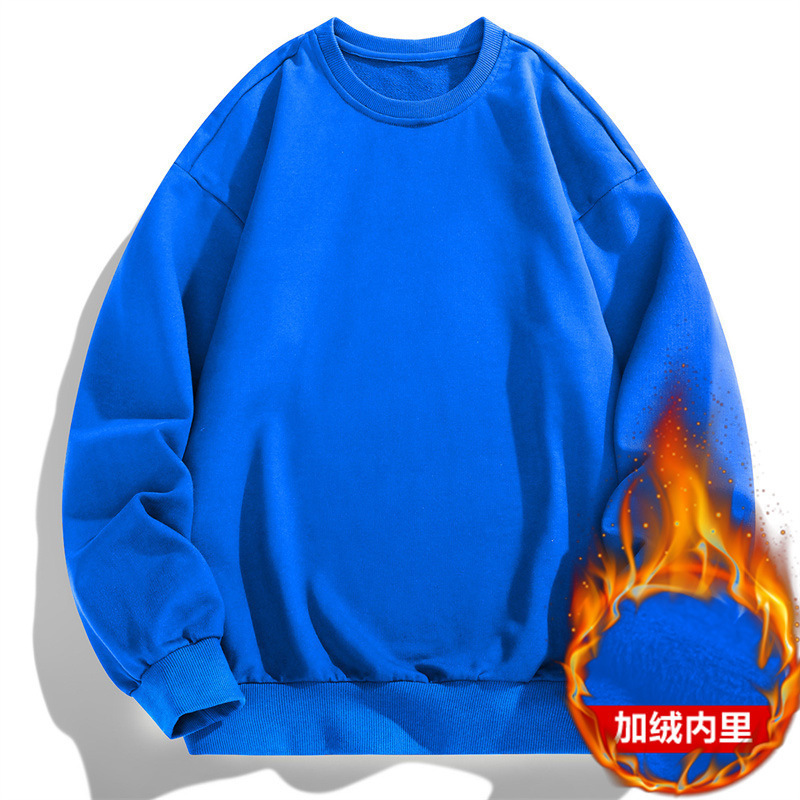 Men's Crew Neck Sweatshirt for Spring and Autumn, Trendy Brand, Large Size, New Loose Fit, Versatile Long-Sleeve Fleece Top