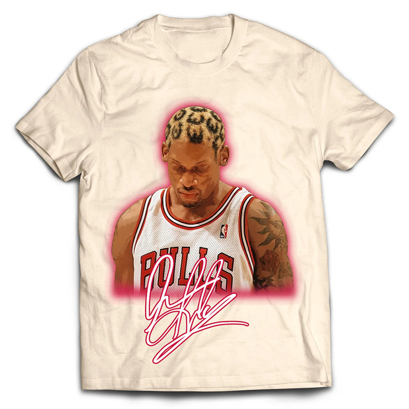 Dennis Rodman American Retro Basketball Player Casual Fan Peripheral Men's Short Sleeve T-Shirt