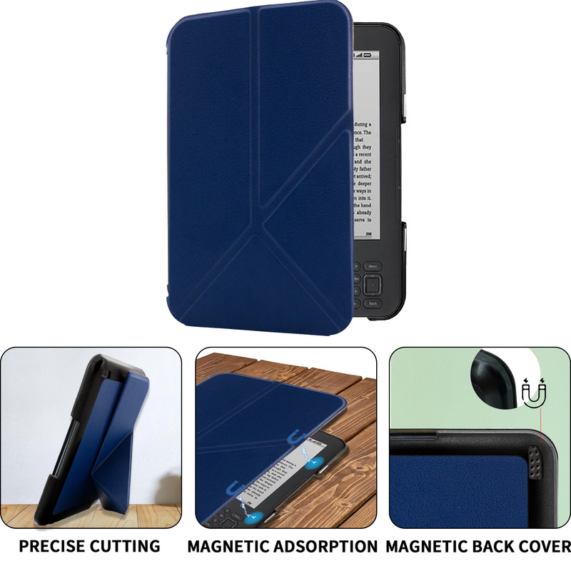 Suitable for Kindle 3 E-Book Protective Case, Kindle 3 Generation Keyboard Transformers Leather Case, Full-Cover Flip Cover Suitable for Kindle 3 E-Book Protective Case, Kindle 3 Generation Keyboard Transformers Leather Case, Full-Cover Flip Cover
