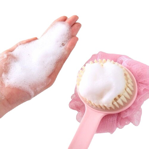 Bath artifact bath brush, back rub brush, long-handled bath towel, bath ball, adult soft-haired back bath brush, no need to ask for help