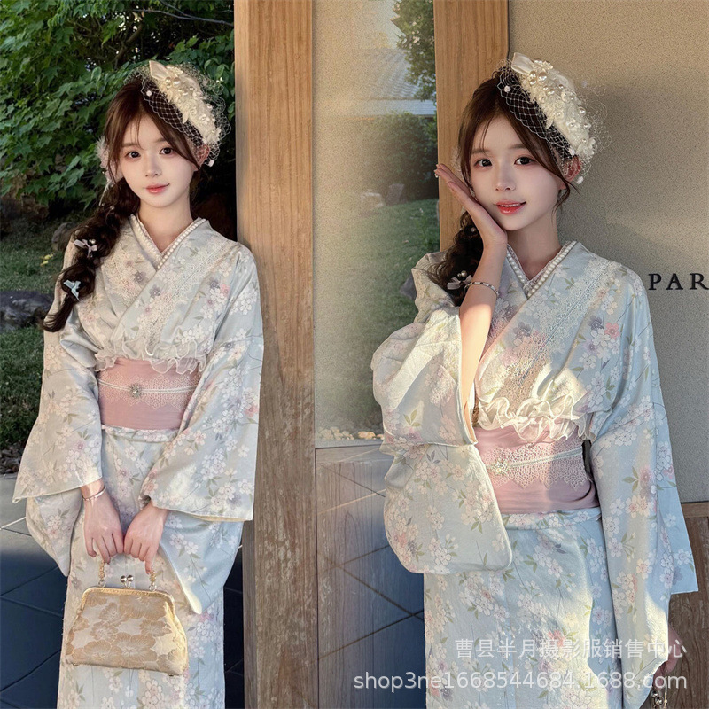 New Japanese-Style Kimono Women's Formal Wear Japanese Theme Photo Photography Clothing Divine Girl Japanese-Style Photo Dress