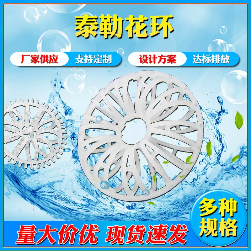 废弃烟尘净化塔用花环填料 PP泰勒花环填料 喷淋塔带刺花环填料