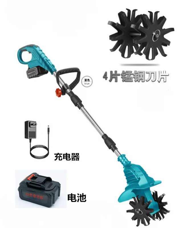 源头工厂新款折叠锂电微耕机松土机农用翻土机家用电动锄头旋耕机|undefined