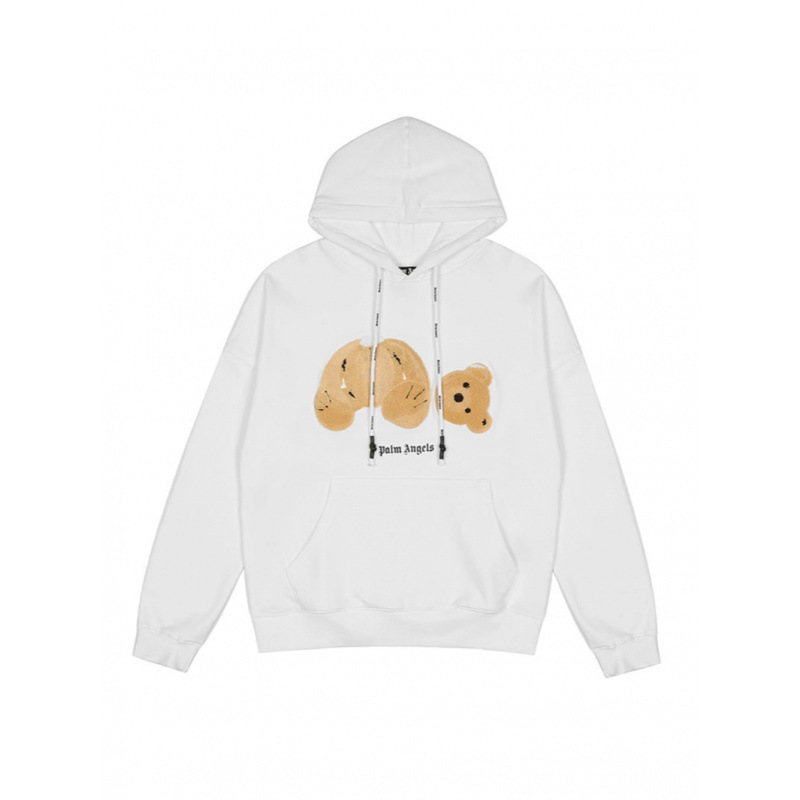 Wholesale Cross-Border European and American Trendy Brand Palm Angels Headless Bear Embroidered Hooded Sweatshirt Unisex Boyfriend Hip-Hop Hoodie Jacket
