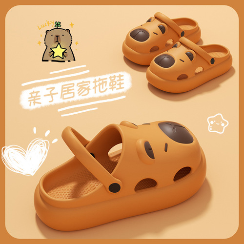 New style Kapibala baotou hole shoes for women's summer outer slippers with thick soles and lovely seaside beach sandals