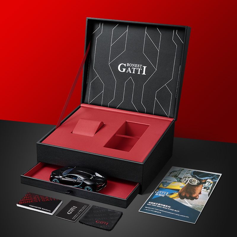 Bugatti Watch German Brand Fashion Multifunctional Men's Mechanical Watch Cross-border Supply AliExpress Hot Selling Explosions