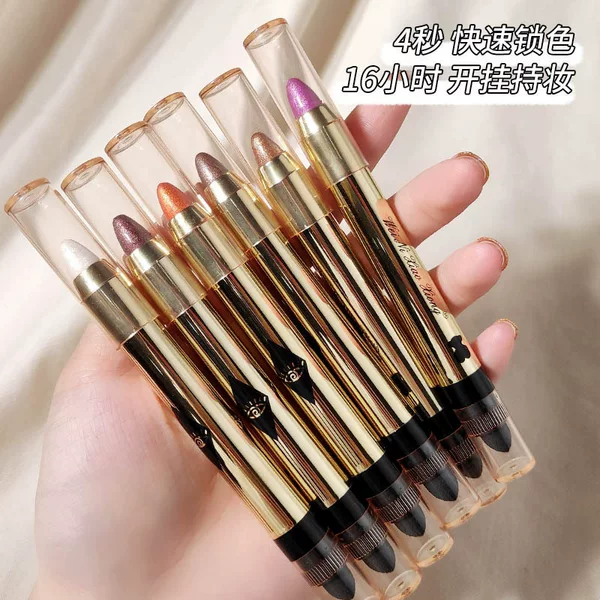 Winnie Bear Lazy High Light Shadow Pen Eye Shadow Stick Molding Pen Pearlescent Double Head Flash Pearlescent Source