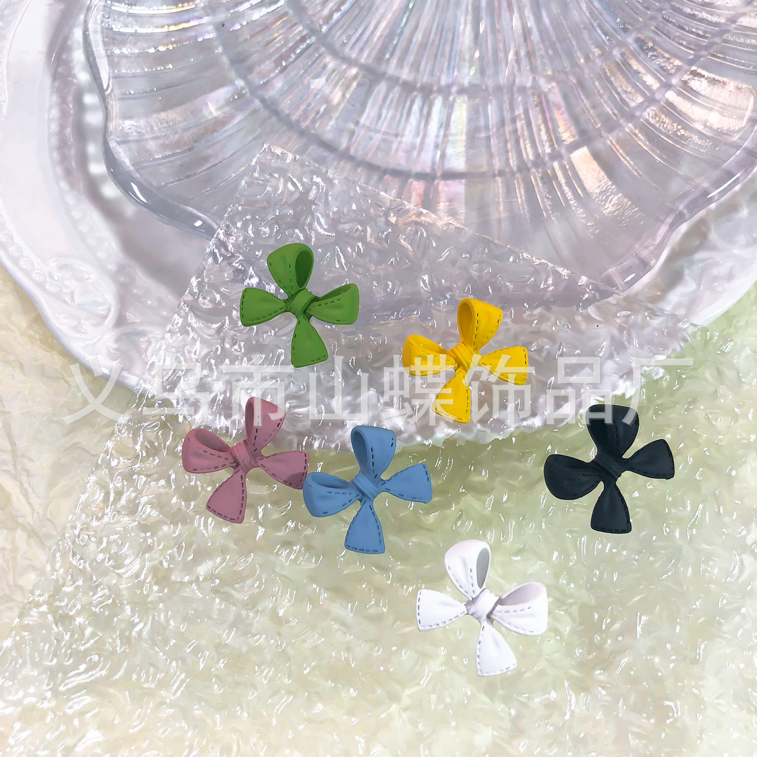 Japanese summer fresh accessory for manicure with bow