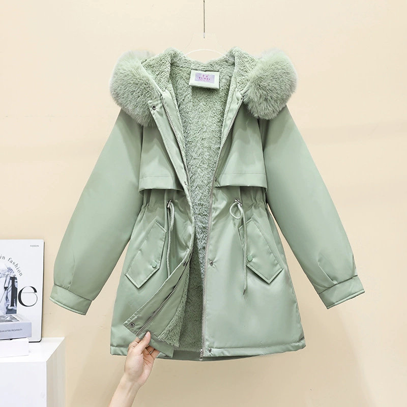 Женская зимняя куртка 2025 года в стиле Юго-Восточной Азии, новая утепленная хлопковая куртка, модная универсальная флисовая толстая куртка