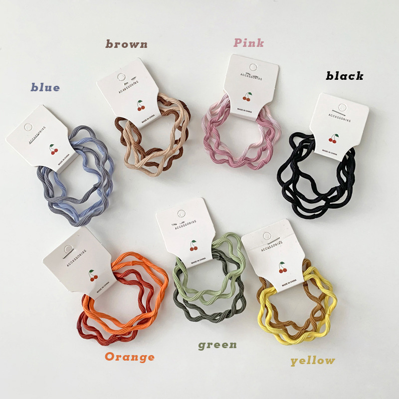 Japonés color caramelo no duele banda de pelo lindo todo-fósforo cuerda de pelo de alta banda de goma elástica Cola de Caballo cuerda de pelo accesorios para el cabello al por mayor