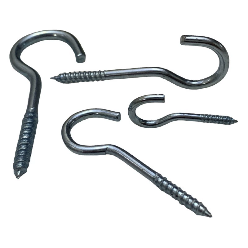 Крючок для лампы из белого цинка по цене производителя, кольцо с отверстием, крючок-захват, крючок-саморез, саморез-гвоздь