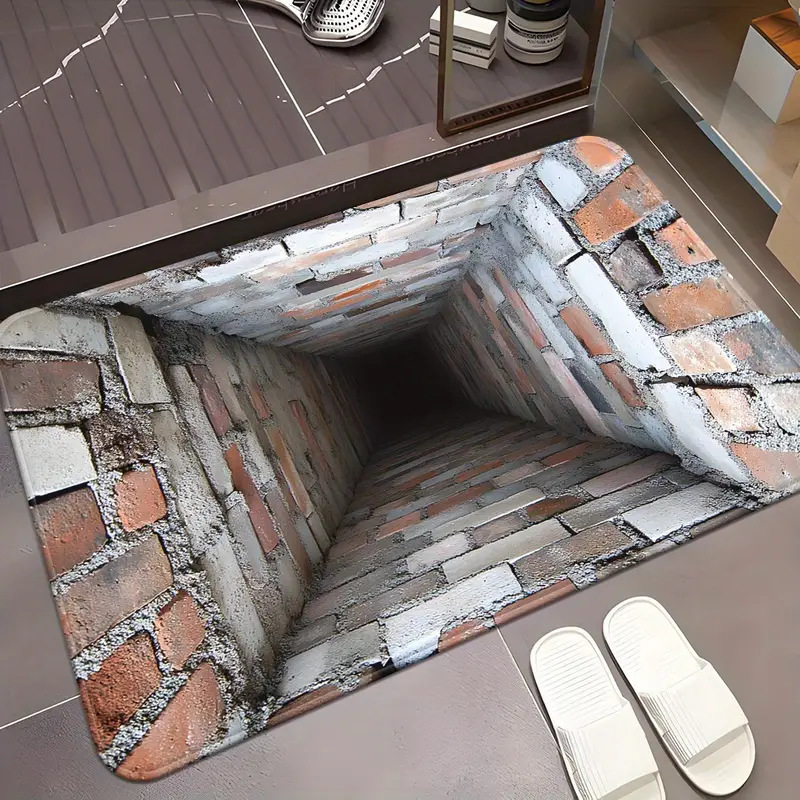 3d Illusion Bathroom Rug Soft Diatomite Chenille Non-slip Mat_voghion.com