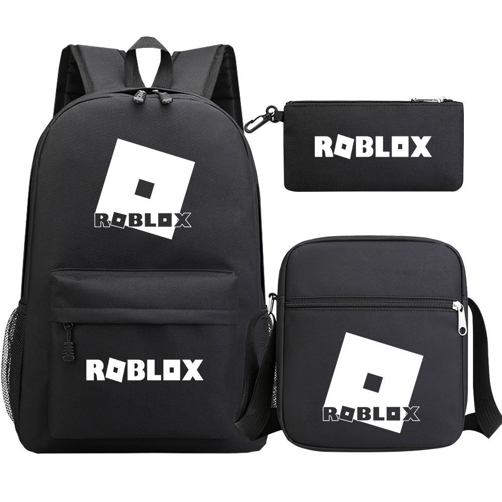 淘分销ROBLOX游戏世界星空青少年学生书包三件套男女双肩背包套装