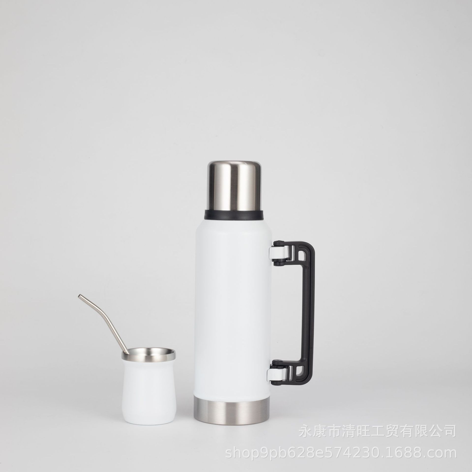 Botella térmica de viaje acero inoxidable gran capacidad deportiva exterior con mango portátil Amazon