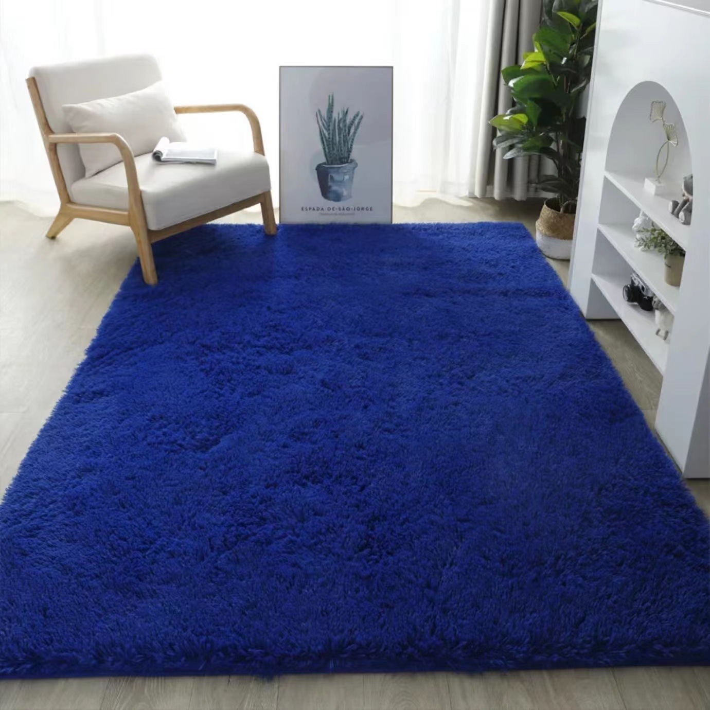 Nordic inswind alfombra de seda de color sólido dormitorio alfombra de cama aislamiento doméstico sala de estar sofá felpa alfombra de piso