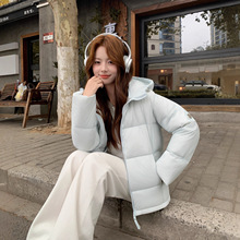 国标90白鸭绒羽绒服女短款2025冬季新保暖宽松连帽休闲小个子外套