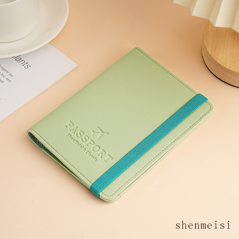 Spot bolsa de pasaporte de cuero de pu de venta caliente transfronteriza, clip de pasaporte multifuncional, cubierta de pasaporte, cubierta de pasaporte