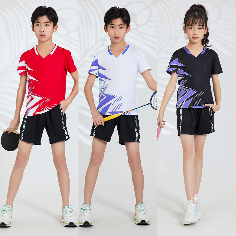 包邮免费印logo儿童成人乒乓球羽毛球排网球高质氨纶训练服定 制