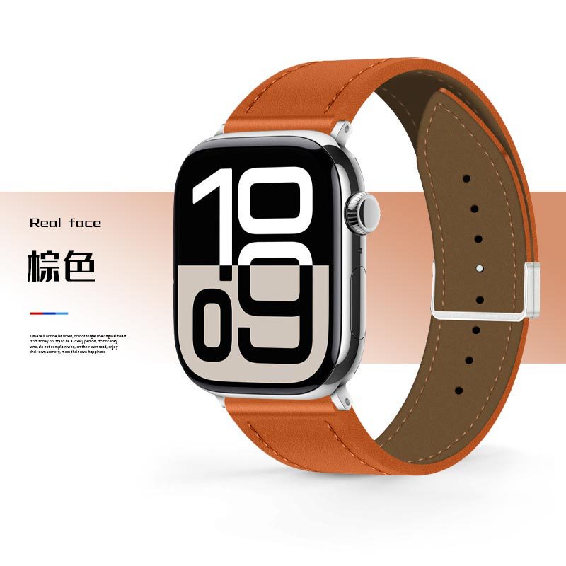 Suitable for Genuine Leather Applewatch Business Classy Loop Watch Apple Watch Strap Men's Magnetic Watch Strap