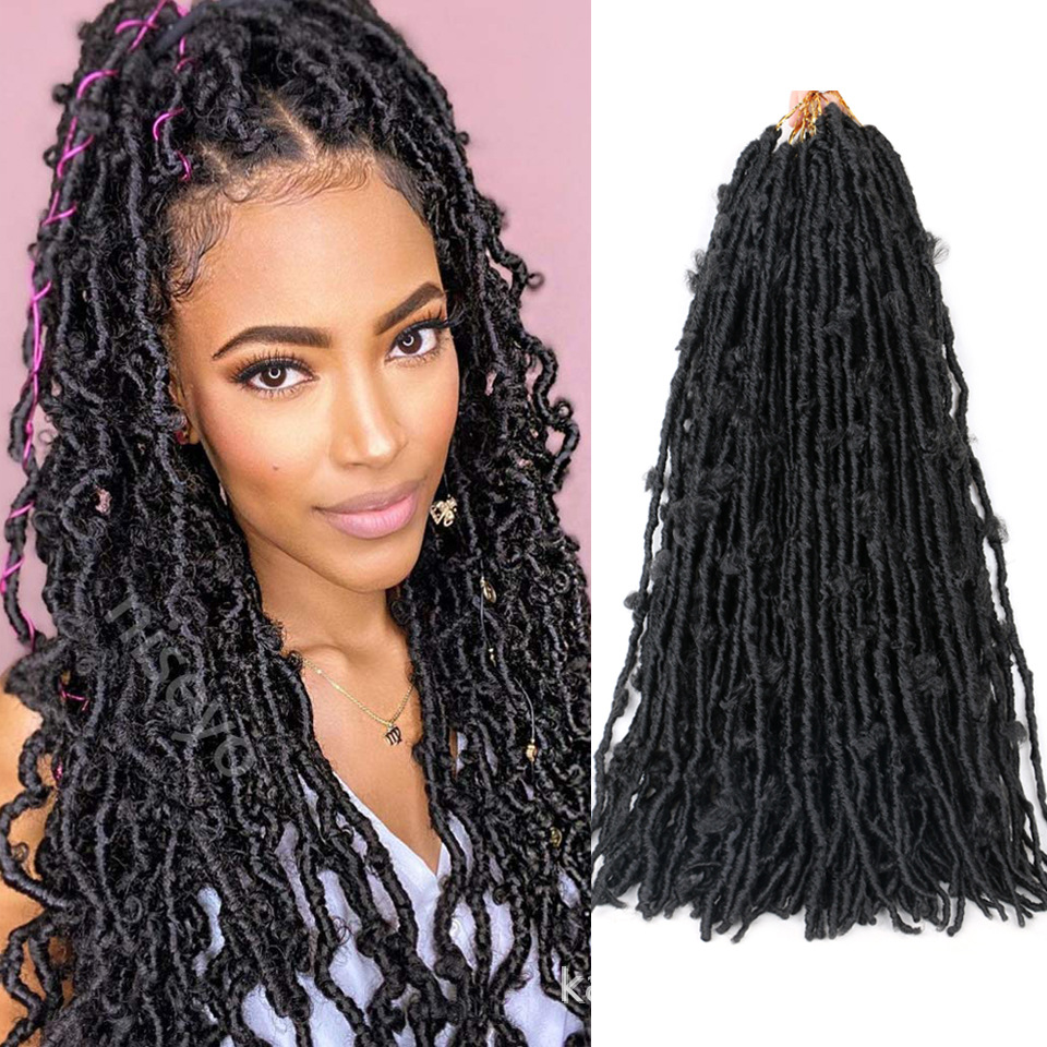 24inch Butterfly Locs Crochet Hair Butterfly Crochet peluca trenza sucia
