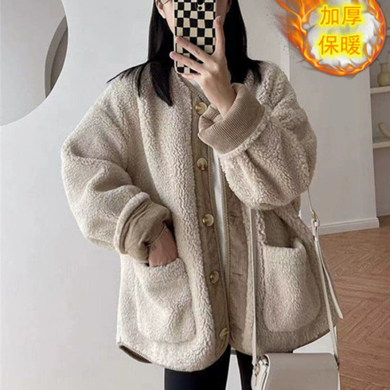 Куртка демисезонная из вельвета в корейском стиле, цвета Apricot/ Coffee, размеры M–3XL