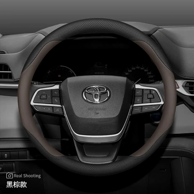 Suitable for Toyota Senna steering Steering wheel cover - for-toyota-black-brown-other