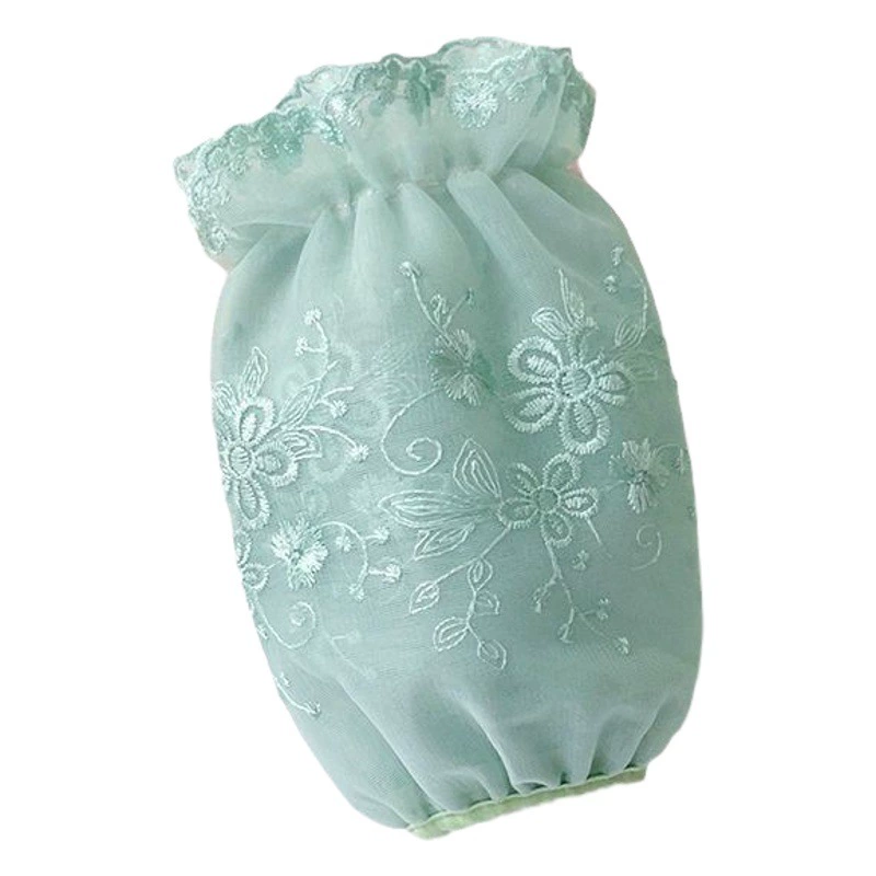 Популярный двухслойный кружевной нарукавник, женский осенне-зимний офисный пуховик в студенческом сетчатом стиле, с защитой от обрастания и пятен, с нарукавниками в Корейском стиле