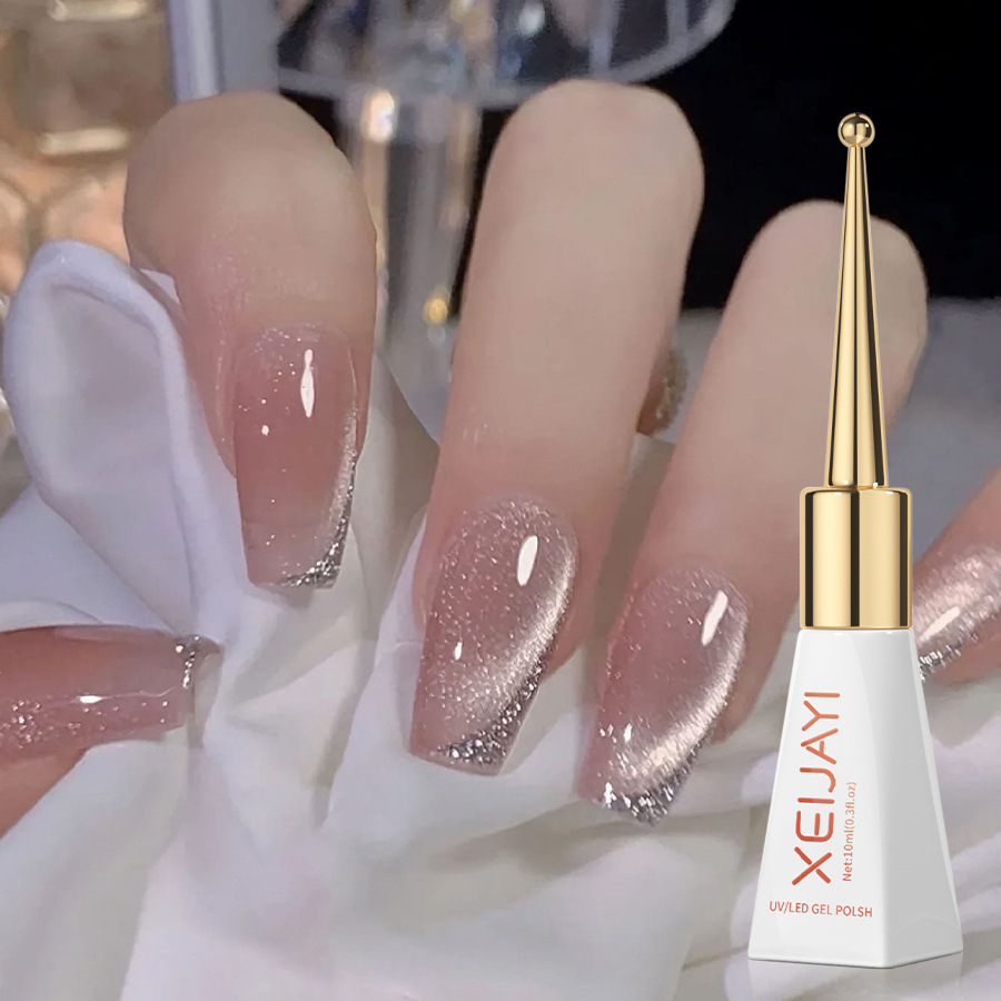 2023 nuevo otoño y el invierno de Internet celebridad popular seda desnuda cristal ojo de gato fototerapia esmalte de uñas salón de uñas